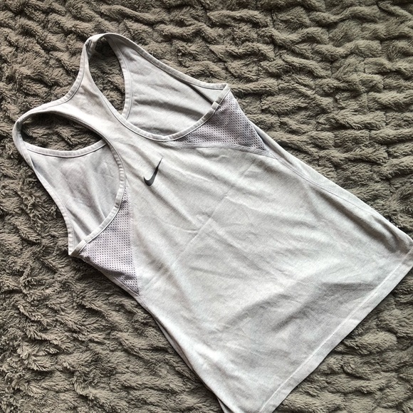 Nike Dri-Fit Light Grey Racerback Workout Tank - Picture 2 of 5